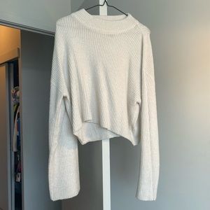 White knit sweater